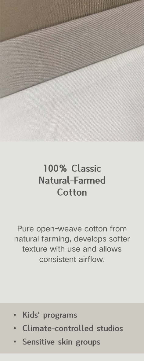 100% Classic Natural-Farmed Cotton